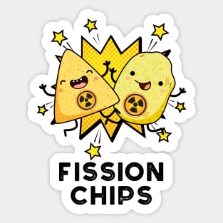 Fission Chips Funny Physics Food Pun Sticker